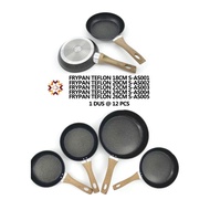 KAYU Non-Stick Frypan/ Wooden Handle Frypan/ Marble Frying Pan/ Teflon Frypan 24CM US
