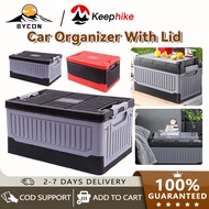 Foldable storage box 35-45L PP material waterproof stackable organizer with ventilation for camping