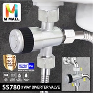 MCPRO PLUS STAINLESS STEEL SUS304 BATHROOM TOILET 3 WAY DIVERTER VALVE WALL MOUNTED WATER TAP (SS780