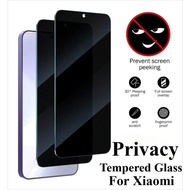 Privacy Tempered Glass For Xiaomi 15 14T 12T 11T Redmi Note 14 13T 12s 11s 10s 9s 8 14C 13C 12C A1 A
