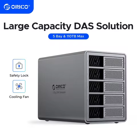 ORICO 2 Bay 3.5 inch USB3.0 5Gbps Hard Drive Enclosure RAID Aluminum With Cooling Fan for Personal D