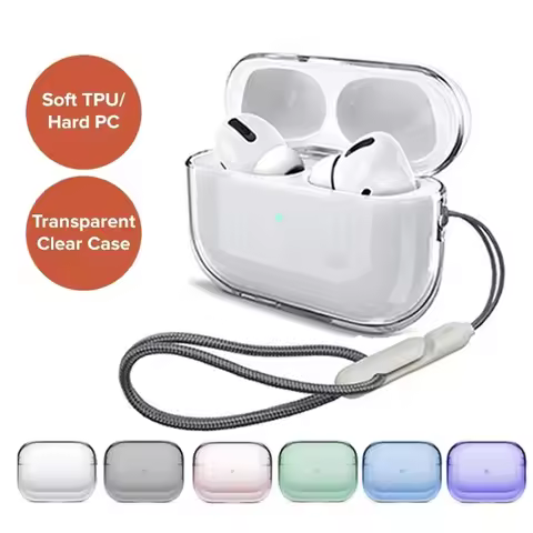 Transparent Earphone Case For Apple Airpods Pro 2 TPU Headset Protective Cover For Air Pods Pro 2nd 