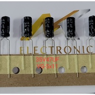 (combo of 10) Paper blister capacitors 35V47UF 47UF35V 35V 47UF Size 5 x 11mm 100% new genuine (comb