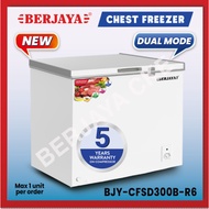 Berjaya Premium 230L Dual Chest Chiller Freezer BJY-CFSD300B-R6 (White) 5 YEARS Compressor warranty