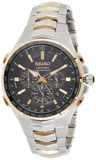 SSG010 Watch for Men - Coutura Collection - Radio Sync Solar Chronograph, Two-Tone Stainless Steel C