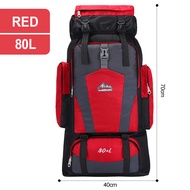 80L Hiking Backpack Waterproof Travel Bag Large Capacity Camping Bag