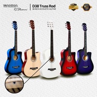 Zeta Series 38" Rcstromm/Gamma Acoustic Guitar with TRUSS ROD