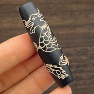 Tibetan old agate natural jade three-nine eyes raw stone bea藏传老玛瑙天然玉石三九眼原石天珠项链吊坠文玩西藏佛坠配饰祥龙6.96.9shi