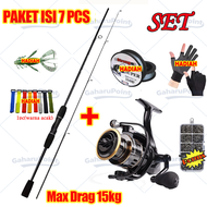 【#Beli 1 Dapat 7#】pancing 1 set lengkap kuat/joran pancing kuat 50kg/joran pancing 1 set murah/Joran