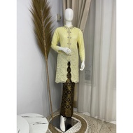 Zigzag Songket Tunic Kebaya Latest Kebaya/ Butter Yellow/ Latest Tunic Kebaya/ Zigzag Songket Kebaya