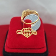 Murni Mewah Emas916, Cincin Sempoa Love L3 Mn 1178 0.9 cm Pd