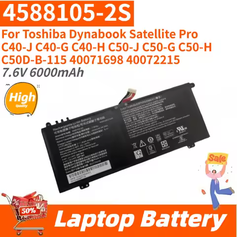 High Quality 4588105-2S Laptop Battery 7.6V 6000mAh For Toshiba Dynabook Satellite Pro C50-J C50-G C