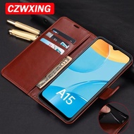 Flip Case OPPO A15S wallet Leather Back Cover Phone Case OPPO A15S A 15S OPPOA15S Casing