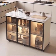 Sintered Kitchen 5 Stone LY Ka Adjustable Cupboard With Wheels Cutting Table | Multi-layer Tableware