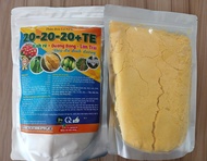 PHÂN BÓN LÁ NPK 20-20-20+TE CUNG CẤP ĐẦY ĐỦ DINH DƯỠNG KÍCH RỄ DƯỠNG BÔNG NUÔI TRÁI GÓI 1KG.