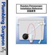 50mm Home Bathroom Pam Tandas Mangkuk Jamban Tempat Duduk Tandas Set Tandas Kotak Tandas