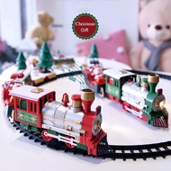 Lights And Sounds Christmas Train Set Railway Tracks Toys Xmas Train GiftToys For Kids Birthday Party Gift Christmas Gift