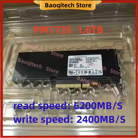 Original For Samsung PM1735 1.6T HHHL PCIE4.0X8 AIC Card Enterprise Solid State 1.6TB NEW FOR DELL H