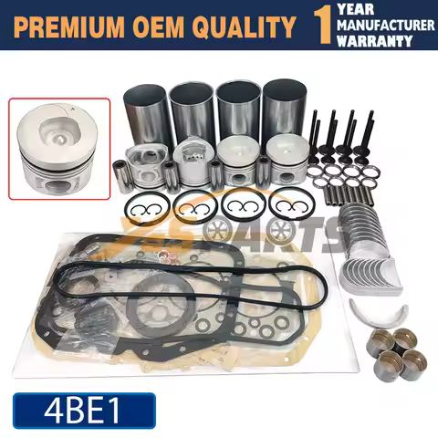 For Isuzu 4BE1 Engine Rebuild Kit NKR NPR ELF35 Turck Hitachi Sumitomo Excavator