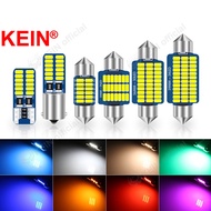 KEIN 8Color T10 Led Festoon Led 31mm BA9S T4W 39MM 36MM 28MM 194 168 C5W C10W C3W Car Ceiling Light Plate Interior Dome Read License Plate Lamp Auto Motorcycle Bulb 24SMD 3014