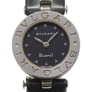 Bulgari BVLGARI Bzero1 BZ22S Watch, Stainless Steel x Leather, Quartz, Analog Display, Black Dial, W