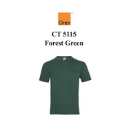 Oren Sport CT5115 Forest Green SUNBEAR.com.my Comfy Cotton Plain Plus Size Unisex Adult Round Neck S