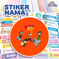 Cute Children's Name Stickers/ Unique Name Stickers Custom Name Stickers Boboi Boy (BOI-01)