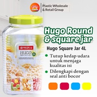 Plastic Cracker jar/Multipurpose jar/hugo square jar 201 4l
