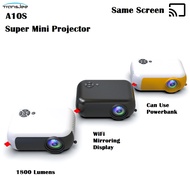 Transjee A10S A10 WIFI Version - Super Mini Projector 1800 Lumens - Portable Super Mini Projector - 