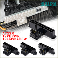 SZIPX ATX3.0 PCIE 5.0การ์ดจออะแดปเตอร์แปลงไฟ12VHPWR คอนเนคเตอร์คีมหัวโค้ง12 + 4Pin 600W สำหรับ RTX 4090 4080 Ti 4070 XOIQP