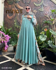 KSGRC 0121 by Ninos Design Dress Gamis Polos Mix Motif Cantik ORIGINAL