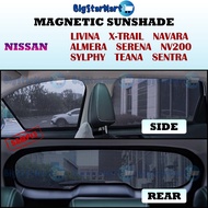 NISSAN XTrail Livina Navara Almera Teana Sylphy Sentra SerenaC27 NV200 Magnetic Sunshade Car Window 