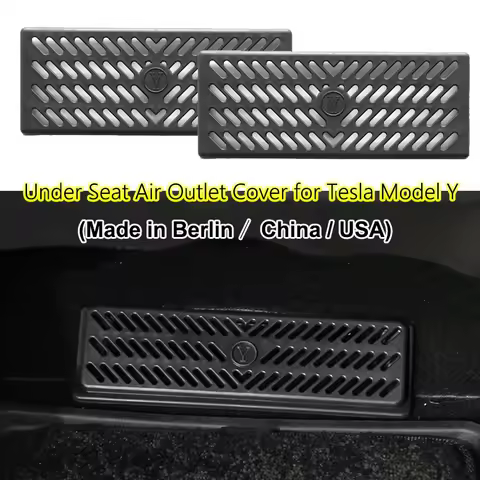 for Tesla Model Y HW4.0 2024 Berlin Under Seat Rear Air Vent Protect Cover Anti-block Backseat Outle