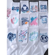 socks men socks White mid-tube socks men's autumn and winter cotton deodorant mid-tube socks men's b