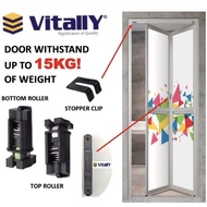Vitally Bi-Fold Toilet Door Roller