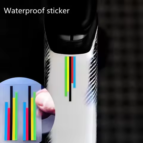 2pcs UCI champion Rainbow sticker Waterproof and Reflective Bike frame decals front fork top tube ha