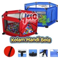 MERAH Today only Hexagonal Children's Ball Pool Children's Ball Pool Ball Pool Red Ball Pool biru