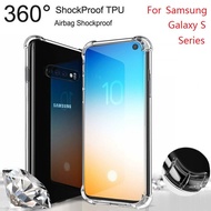 [SONGFUL] For Samsung Galaxy S Series 360° Shockproof Transparent Silicone Soft TPU Case Cover Skin For Samsung Galaxy S10 Plus S10e S9 Plus S8 Plus S7 Edge S6