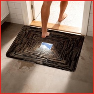 Optical Illusion Rug Hole 31.5 X 19.7 Inch Non-Slip Fun Decoration 3D Hole Carpet for Halloween Than