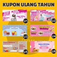 BIRTHDAY COUPON / BIRTHDAY COUPON / BATTLE COUPON