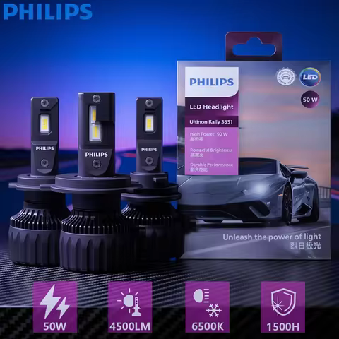 Philips Ultinon Rally H4 H7 Car LED Headlight H11 HB3 HB4 HIR2 9005 9006 9012 Bright 100W 9000LM Hig