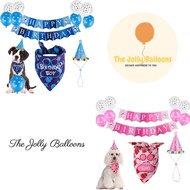 [SG Seller] Dog Birthday Balloon Set/ Birthday Decoration for Pets/ Dog Bandana/ Puppy Birthday