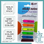Joy Sign here See Through Sticky Note Stick-On Note Arrow Sign "Sign Here" [Future Ind]