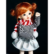 6 Points bjd Baby Clothes SD Casual Daily Long Sleeve Laser Skirt Suit Leather Boots Free Shipping O