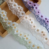 1Yard Blue White Purple Lace Fabric Guipure Embroidery Sewing Applique 6CM Wide