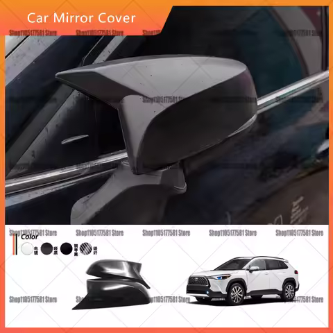 For Toyota Fortuner Hilux Innova Corolla Cross 2023 Mirror Cover Cap, Carbon Look, Decorative Shell,