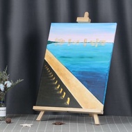 Small easel wooden desk easel Desktop display stand flat stand desktop stand Foldable oil easel