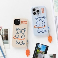 Romane Brunch Brother Hola Bear iPhone14 14Pro 矽膠手機殼