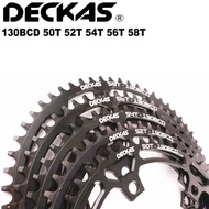 DECKAS 130BCD Black Chainring 50T 52T 54T 56T 58T Road Folding Bicycles Chainwheel For 8 9 10 11 Speed Crankset Bicycle parts