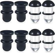 14G-00G Solid Acrylic Single Flare Gauges Stretching Kit Plugs for Ears Clear Black Tops Gauges with